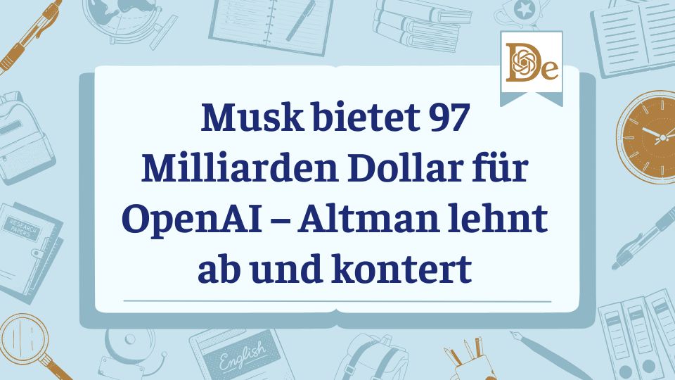 Musk bietet 97 Milliarden Dollar für OpenAI – Altman lehnt ab und kontert