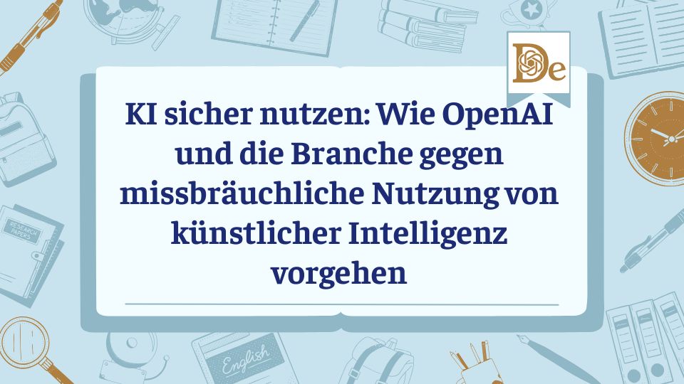KI sicher nutzen Wie OpenAI und die Branche gegen missbräuchliche Nutzung von künstlicher Intelligenz vorgehen